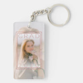 Benutzerdefiniertes Graduate-Foto Schlüsselanhänger (Rückseite)