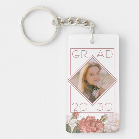 Benutzerdefiniertes GraduiertenFoto Schlüsselanhänger (Vorderseite)