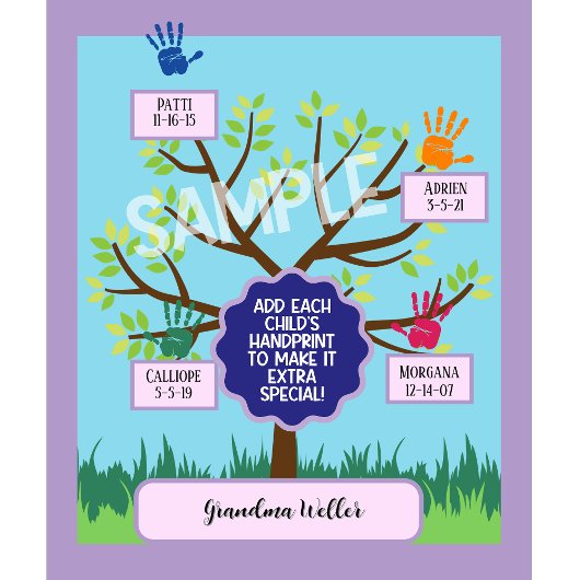 Benutzerdefiniertes Grandma-Geschenk Hinzufügen vo Wandteppich