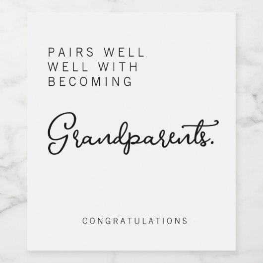 Benutzerdefiniertes Grandmuttergift Weinetikett (Einzelnes Label)