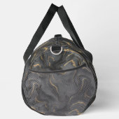 Benutzerdefiniertes Grau Schwarz und Gold Glitter Duffle Bag (Rechts)