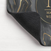 Benutzerdefiniertes Grau Schwarz und Gold Glitter  Mousepad (Ecke)