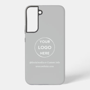 Benutzerdefiniertes graues Business-Logo Branding Samsung Galaxy Hülle