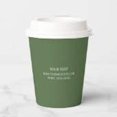 Benutzerdefiniertes "Green Minimal Business"-Logo Pappbecher (Rückseite)