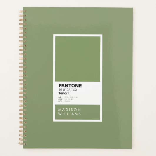 benutzerdefiniertes Green-Notebook | Personalisier Planer (Vorderseite)