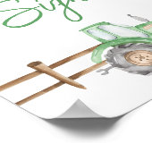 Benutzerdefiniertes Green Traktor-Zeichen Poster (Ecke)