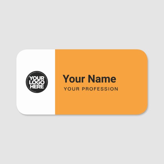 Benutzerdefiniertes großes Namensschild mit Logo o (Vorderseite)