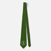 Benutzerdefiniertes Grün GOLF Monogramm Krawatte (Vorderseite)