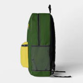 Benutzerdefiniertes Grün und Gelb Bedruckter Rucksack (Rechts)