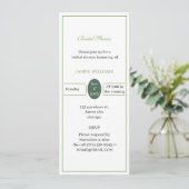 Benutzerdefiniertes grünes Brautparty Einladung (Stehend Vorderseite)