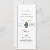 Benutzerdefiniertes grünes Brautparty Einladung (Vorderseite)