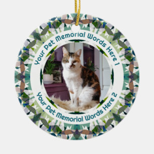 Benutzerdefiniertes grünes Haustier Katze Hund Ged Keramik Ornament