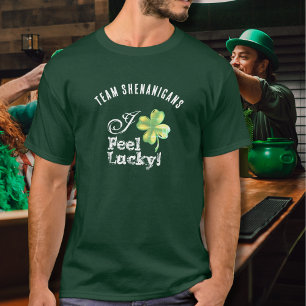 Benutzerdefiniertes grünes St. Patrick's Day-Team T-Shirt
