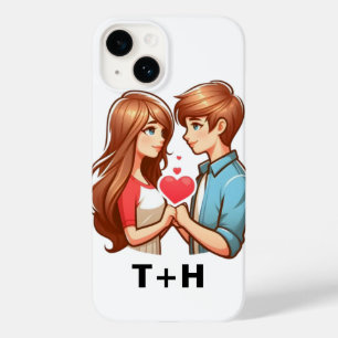 "Benutzerdefiniertes H- und T-Monogramm in einem r Case-Mate iPhone 14 Hülle