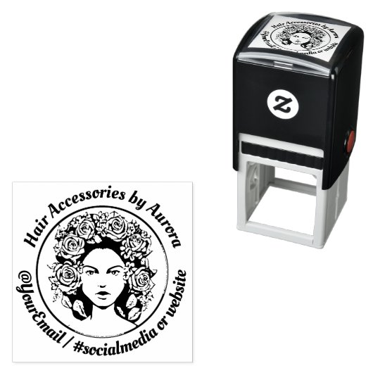 Benutzerdefiniertes Haarzubehör Logo für kleine Un Permastempel (Beispiel)