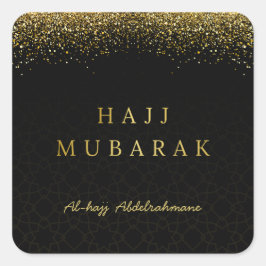 Benutzerdefiniertes Hajj Mubarak Design Quadratischer Aufkleber