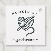 Benutzerdefiniertes Häkel- oder Stricklabel für Ha Geschenkanhänger (Rückseite)