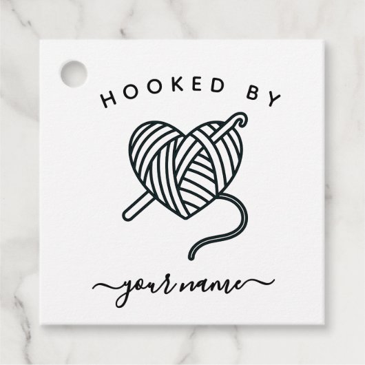 Benutzerdefiniertes Häkel- oder Stricklabel für Ha Geschenkanhänger (Vorderseite)