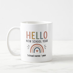 Benutzerdefiniertes Hallo Neues Schuljahr Süßer Pa Kaffeetasse