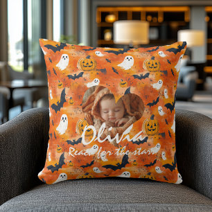 Benutzerdefiniertes Halloween-Baby-Foto & Motivati Kissen