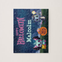 Benutzerdefiniertes Halloween-Drache-Puzzle 