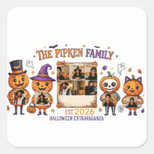 Benutzerdefiniertes Halloween-Kürbis-Familienfoto-