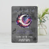 Benutzerdefiniertes Halloween-Party Einladen von C Einladung (Stehend Vorderseite)