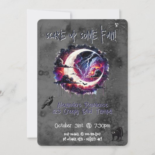 Benutzerdefiniertes Halloween-Party Einladen von C Einladung (Vorderseite)