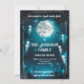 Benutzerdefiniertes Halloween-Party mit Gespenster Einladung (Vorderseite)