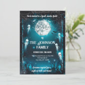 Benutzerdefiniertes Halloween-Party mit Gespenster Einladung (Stehend Vorderseite)