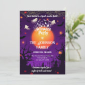Benutzerdefiniertes Halloween-Party mit Spooky Gho Einladung (Stehend Vorderseite)