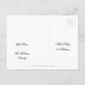 Benutzerdefiniertes Halloween-Party Save the Date Ankündigungspostkarte (Rückseite)