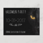 Benutzerdefiniertes Halloween-Party Save the Date Ankündigungspostkarte (Vorderseite)