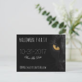 Benutzerdefiniertes Halloween-Party Save the Date Ankündigungspostkarte (Stehend Vorderseite)