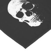 Benutzerdefiniertes Halloween-Party Skull Black & Kurzer Tischläufer (Ecke)