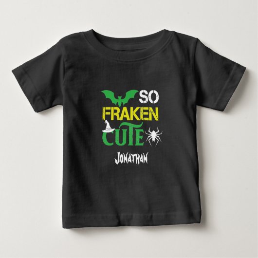 Benutzerdefiniertes Halloween so zersplitterter Ni Baby T-shirt (Vorderseite)