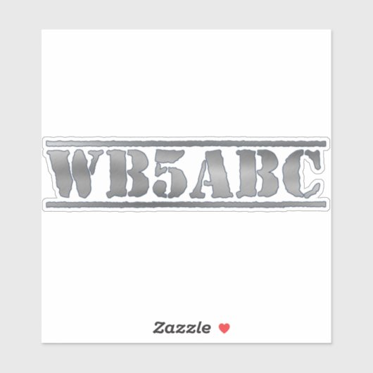 Benutzerdefiniertes Ham Call-Zeichen Aufkleber (Blatt)