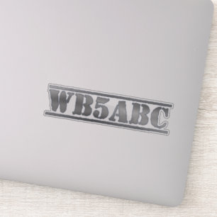 Benutzerdefiniertes Ham Call-Zeichen Aufkleber