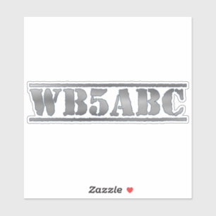 Benutzerdefiniertes Ham Call-Zeichen Aufkleber