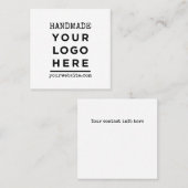 Benutzerdefiniertes, handgefertigtes Firmenlogo Quadratische Visitenkarte (Vorne/Hinten)
