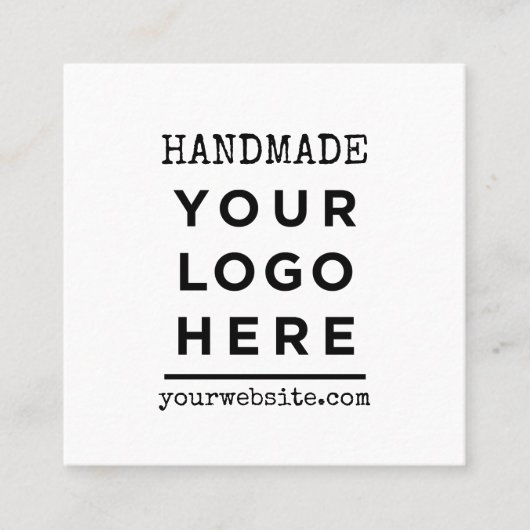 Benutzerdefiniertes, handgefertigtes Firmenlogo Quadratische Visitenkarte (Vorderseite)