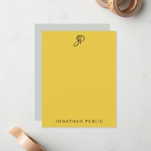 Benutzerdefiniertes, handgeschriebenes Monogramm f Mitteilungskarte