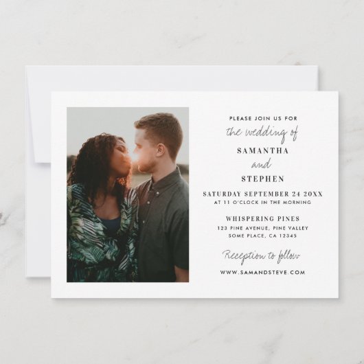 Benutzerdefiniertes handgeschriebenes Skript mit 2 Einladung (Rückseite)