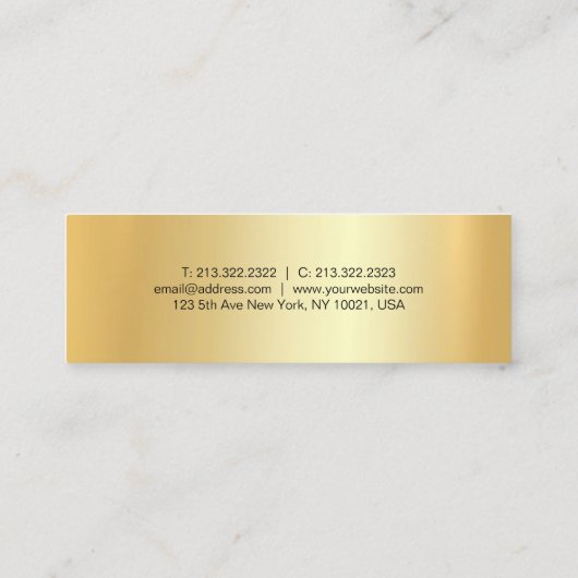 Benutzerdefiniertes handgeschriebenes Skript Moder Mini Visitenkarte (Rückseite)