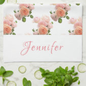 Benutzerdefiniertes handgeschriebenes Skript Pink  Geschirrtuch (Gefaltet)