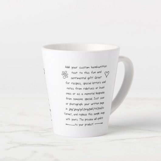 Benutzerdefiniertes Handling Milchtasse (Rechte Ecke)