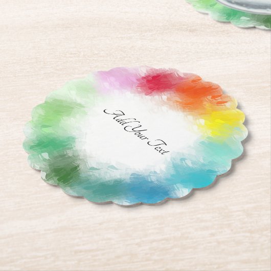 Benutzerdefiniertes Handskript Moderne farbenfrohe Untersetzer (angewinkelt)