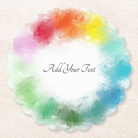 Benutzerdefiniertes Handskript Moderne farbenfrohe Untersetzer (Vorderseite)