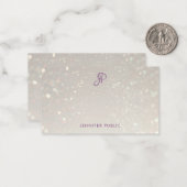 Benutzerdefiniertes Handskriptmonogramm Einfach Pe Mitteilungskarte (Vorderseite/Rückseite Beispiel)