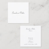 Benutzerdefiniertes Handwriting-Skript Elegante Ei Quadratische Visitenkarte (Vorne/Hinten)